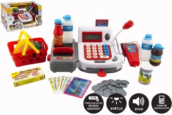Digitale kinder-kassa met accessoires, licht en geluid
