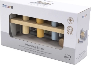 Viga PolarB Houten speelgoed met pinnen en hamer Montessori