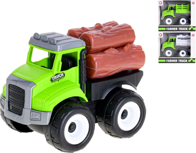 Boerderijauto met vliegwiel – tankwagen, houtlading, bakwagen (11–12 cm)