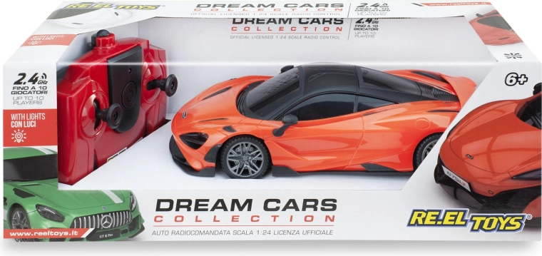McLaren 765LT RC op afstand bestuurbare sportauto 1:24 oranje 17 cm - 1 stuk