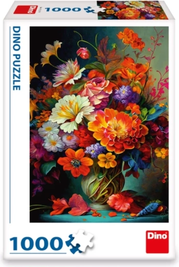 Levendig bloemenmotief met hoog contrast