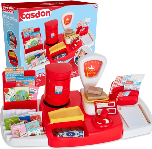 Casdon kinderpostkantoor met weegschaal en accessoires