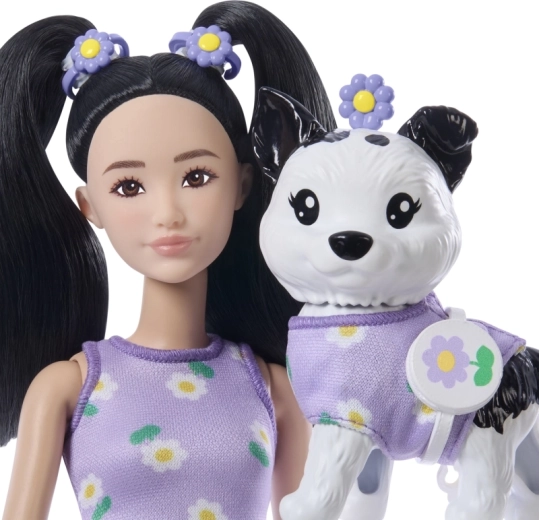 Bijpassende outfits van Barbie en het hondje