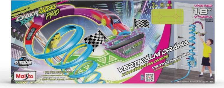 Maisto Cyber Racers verticale racebaan voor aan de deur met autootje