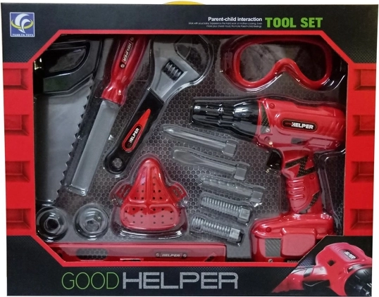 Set voor kleine doe-het-zelvers – gereedschap met accu-boormachine