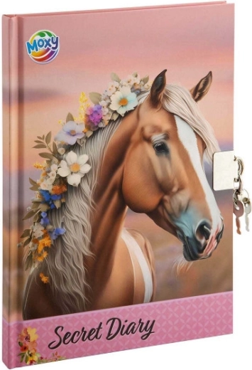 Dagboek met slot en sleuteltje A5 paard