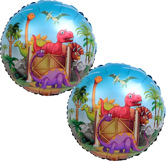 Set verjaardagsballonnen dinosaurus 5 stuks