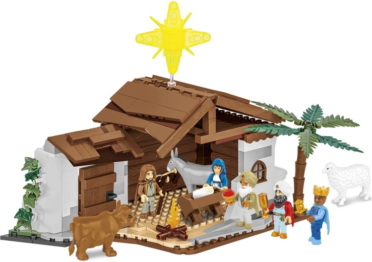 Traditionele kerststal vol details