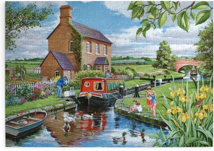 House of Puzzles Op de rivier puzzel van 500 stukjes