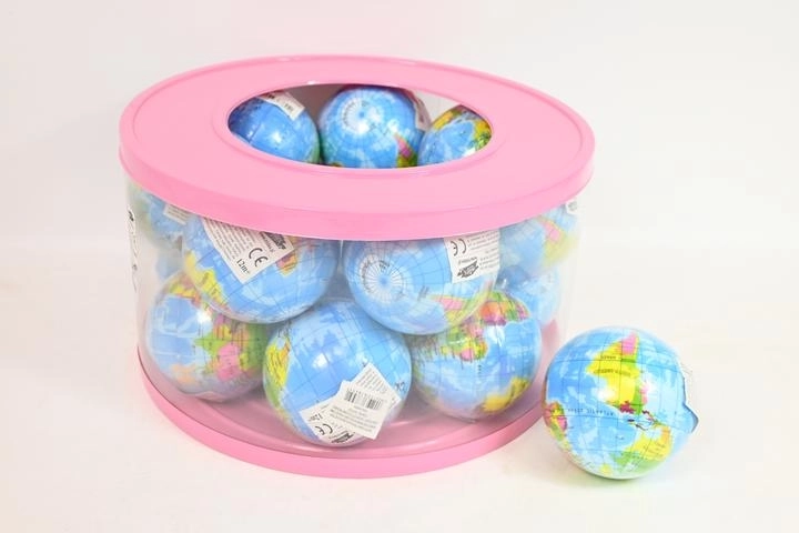 Zachte kinderbal globe 10 cm
