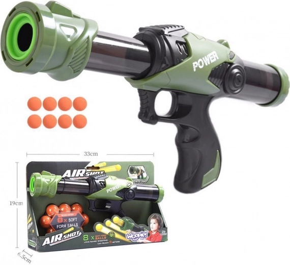 Woopie automatische schuimpistool voor balletjes, set van 9 stuks