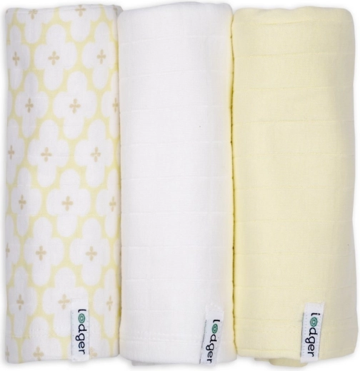 Lodger swaddler solid matcha butter (70 × 70 cm) - set van 3 stuks