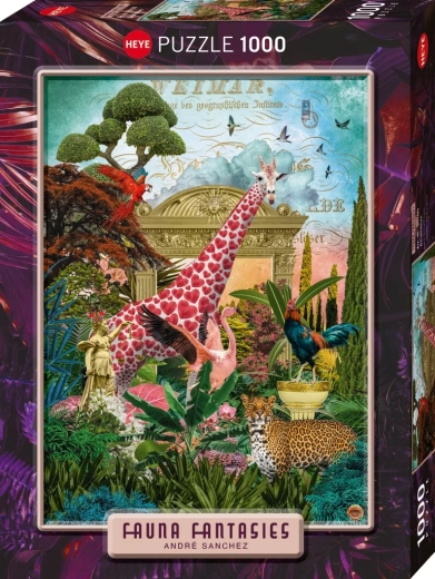 Heye puzzel Fauna Fantasies: Giraffenliefde, 1000 stukjes