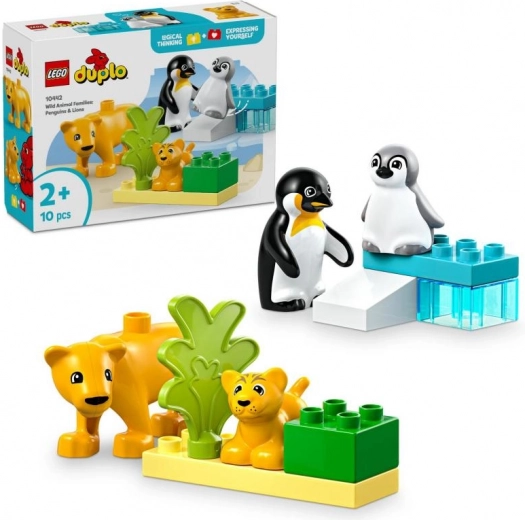 LEGO DUPLO wilde dierenfamilies: pinguïns en leeuwen