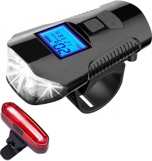 maltrack set fietsverlichting exonum 3000 4-in-1 voor + achter