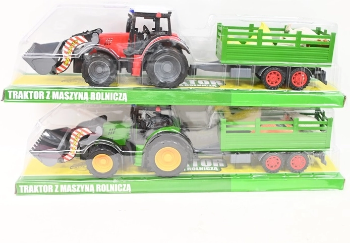 Tractor met voorlader en dieren