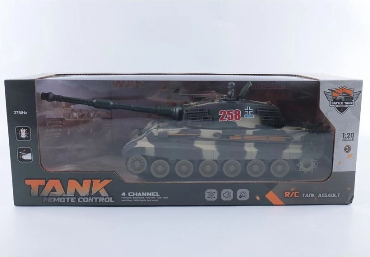 Op Afstand Bestuurbare Tank met Licht en Geluid