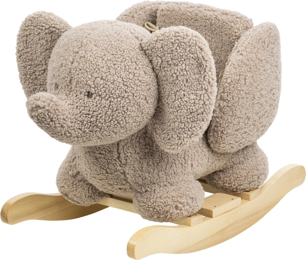 Nattou schommelende pluchen olifant Teddy taupe