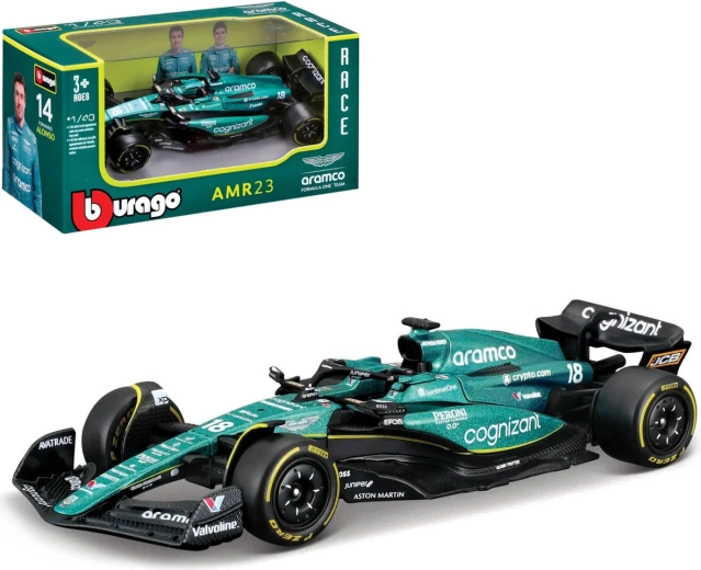 BBurago Aston Martin AMR23 Lance Stroll model Formule 1 1:43