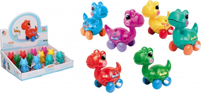 Uittrekbare plastic dinosaurus 10 cm