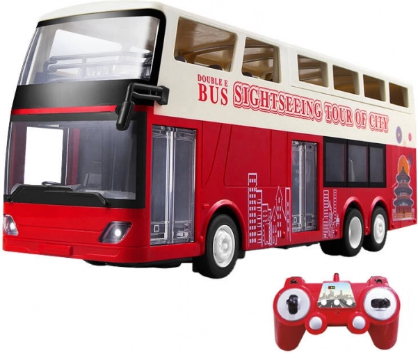 Tweedekker bus RC 1:18 rood met afstandsbediening