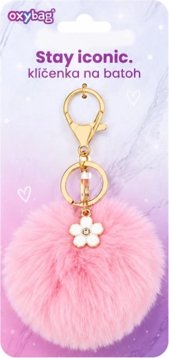 Oxybag fashion-sleutelhanger met roze pompon