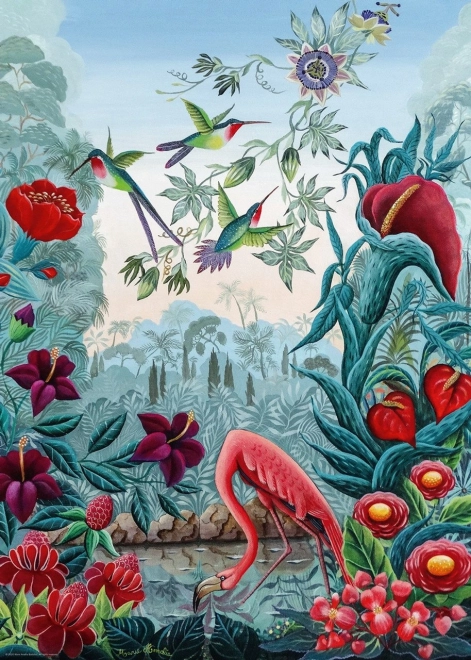 Puzzel Exotische Tuin: Vogelparadijs 1000 stukjes
