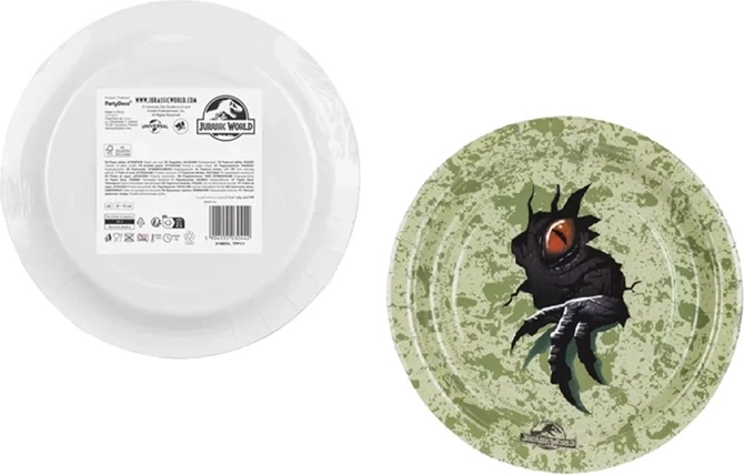 Jurassic World papieren feestbordjes 18 cm (6 stuks)