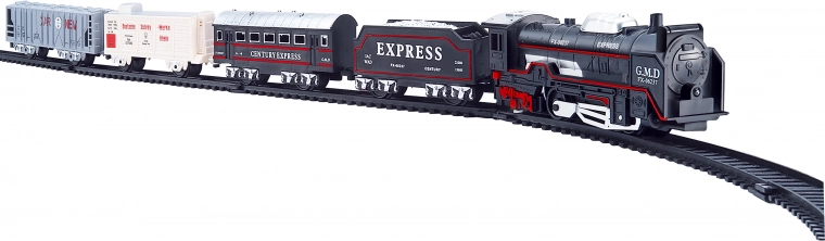 treinset met locomotief en wagons, baanlengte 210 cm