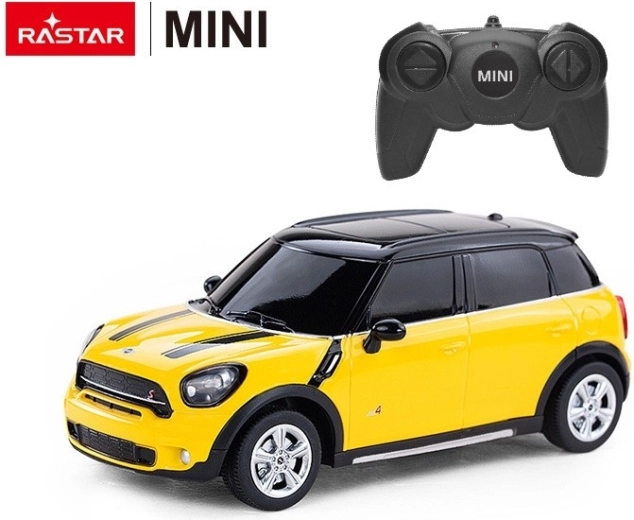 Rastar Mini Cooper S Countryman RC auto 1:24 geel - 1 stuk