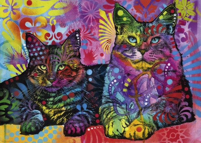 Puzzel 1000 stukjes - Twee katten