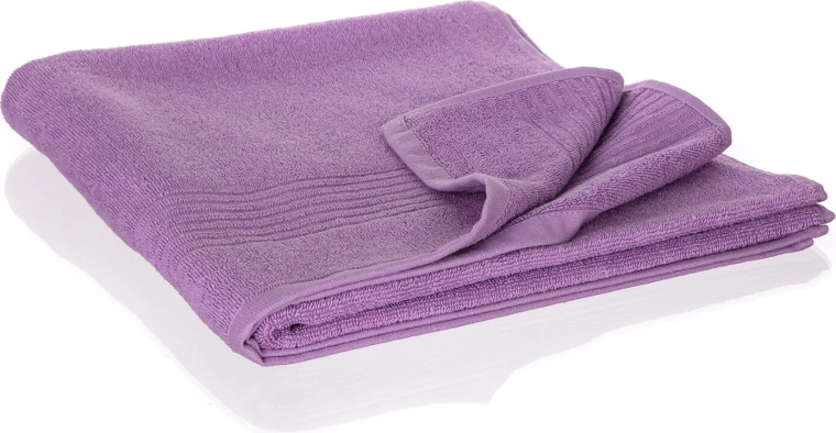 badlaken Loris 70 × 140 cm lichtpaars katoen 480 gsm