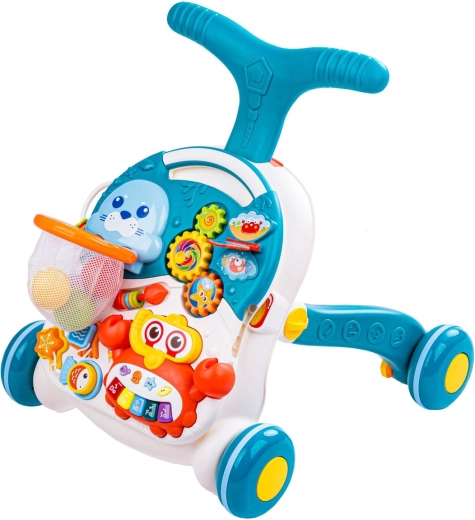 Loopwagen en tafel 2-in-1 die met het kind meegroeit