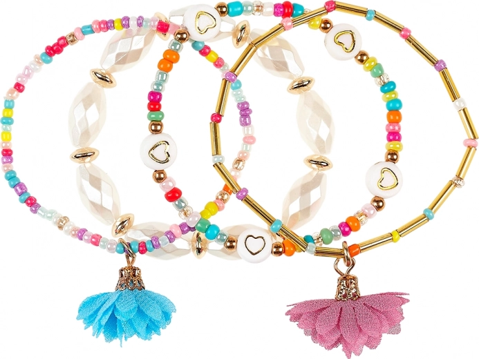 Kinderarmbandjes Gina Flower blauw - 4 stuks