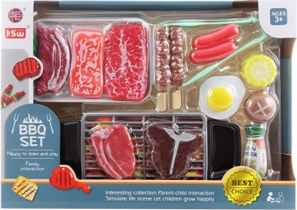 Kinderbarbecueset met etenswaren