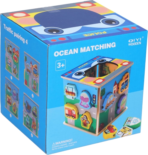 Houten vormpuzzel vervoer