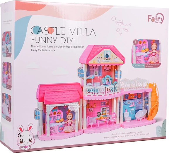 Villa voor poppen met accessoires