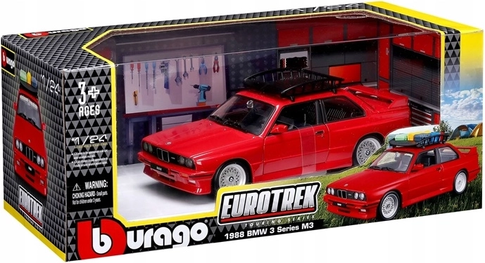 Bburago BMW M3 Touring 1988 in schaal 1:24 rood