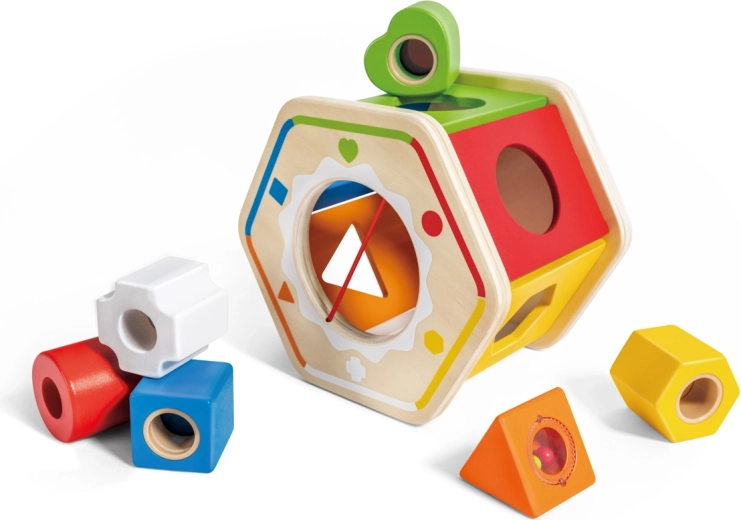 Hape houten vormenstoof met geometrische vormen