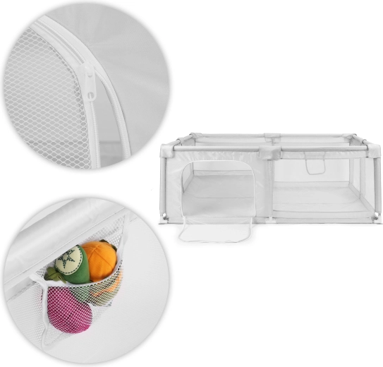 Veilige gaasconstructie met rits aan de buitenzijde