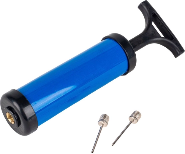 Handpompje ACRA 17 cm met naalden, blauw