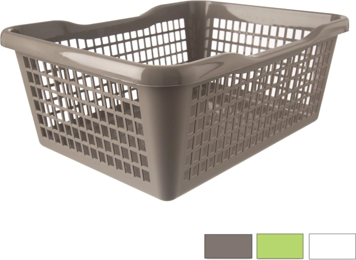 Plastic opbergmand 42 × 32 × 17 cm (mix kleuren)