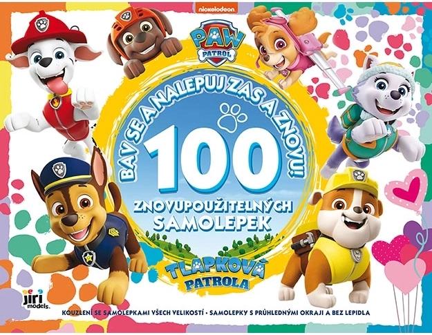 Paw Patrol herbruikbare stickers met kleurrijke achtergronden