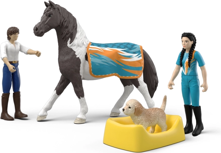 Accessoires voor verhalen: trofee, puppy en hondenmand