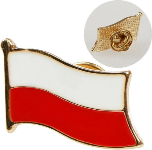 Opspeldbare badge vlag van Polen