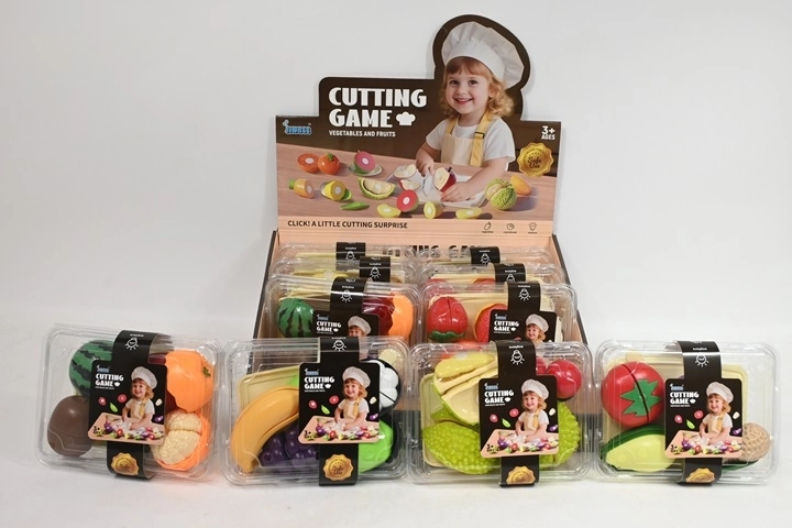 Set gesneden fruit en groenten met snijplankje en mesje - 1 stuk