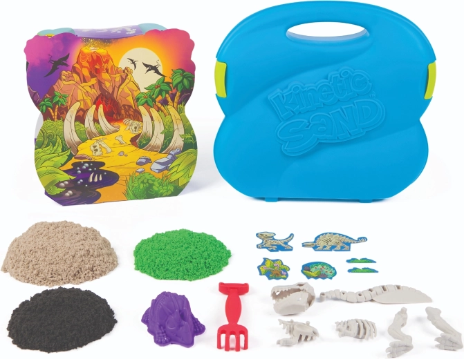 Drie kleuren kinetisch zand
