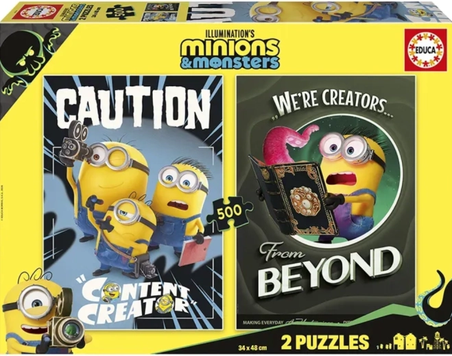 Educa puzzel Minions en monsters 2x500 stukjes