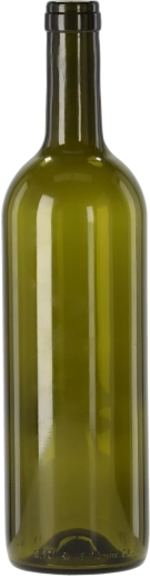 Olijfgroene glazen wijnfles 0,75 l (verpakking 8 stuks)