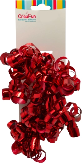 Cadeau strik metallic rood, 2 stuks (6 mm)